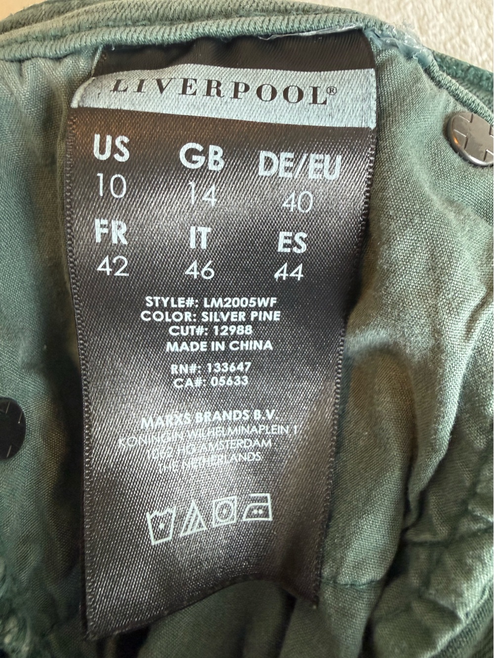 Liverpool Los Angeles Silver Pine Premium Stretch Ankle Skinny Jeans 10/30 - Picture 9 of 12